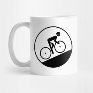 Cyclist Bicyclist Biker (Racing Bicycle / Uphill / Black) Mug